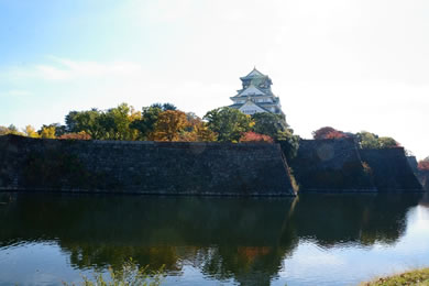 大阪城の紅葉