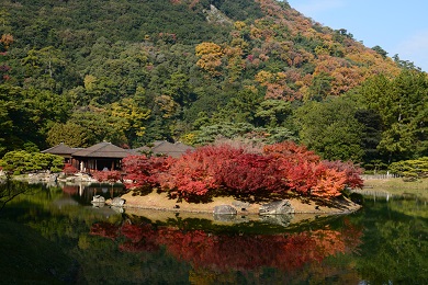 高松市　栗林公園の紅葉